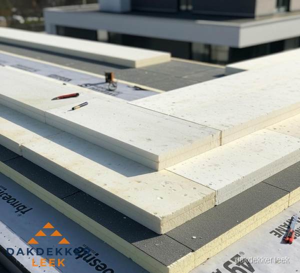 PIR isolatieplaten leggen op plat dak in Leek PIR isolatieplaten leggen op plat dak in Leek